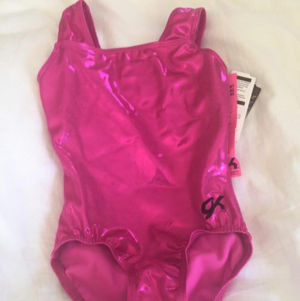 GK Elite Pink Metallic Gymnastics Leotard